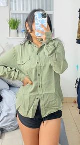 Universal Thread Green Button Up Shirt Photo 0