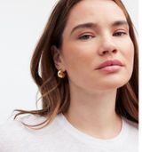 NWT Madewell Sculptural Chunky Hoop Earrings In Gold Photo 0