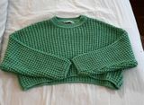 ZARA Green Sweater Cropped Photo 0