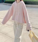 Cozy Milky Pink Hoodie with pockets Size M Photo 0