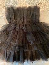 Alters State Strapless Mini Black Ruffle Dress Photo 0