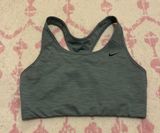 Nike Heathered Gray / Green Racerback Sports Bra Photo 0