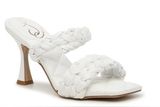 Meghan white braided heel sandal Photo 0
