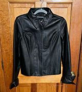 Attention Brand Trending Fitted Genuine Leather Moto Jacket MEDIUM Photo 0