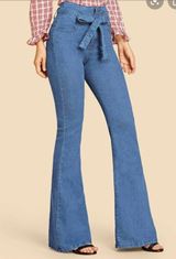 SheIn Boho High-Waisted Flare Jeans  Photo 0