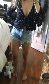 Kimchi Blue Slit Front Bell Sleeve Top  Photo 0