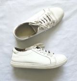 Kenneth Cole Reaction White Leather Sneakers Size 7.5 Photo 0