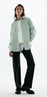 ZARA Fine-Waled Corduroy Shirt S Photo 0