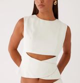 Peppermayo Exclusive - Cyra Wrap Top - Ivory Photo 0
