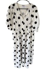 Petal & Pup Puff Sleeve Polka Dot Midi Dress Photo 0
