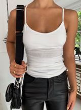 Tiger Mist  White Cut Out Crop Top Photo 0