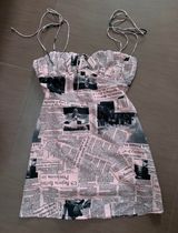 Etophe studios reformation pink newspaper dress Photo 0