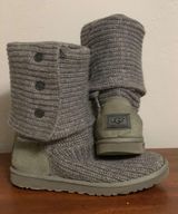 UGG Gray Sweater Boots Photo 0