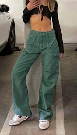 LIONESS Miami Vice Green Cargo Pants Photo 0