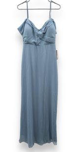 Birdy‎ Grey Spence Convertible Chiffon Bridesmaid Dress in Dusty Blue Sz M NEW Photo 0