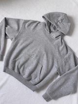 grey cotton fleece hoodie Photo 0