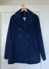 Navy Pea Coat sz 6 Photo 0