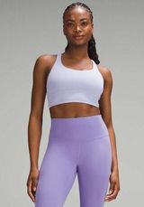 Women Lululemon Energy Longline Bra *Medium Support, B–D Cups Lilac Smoke size 8 Photo 0