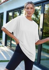Women’s White Oversized Lightweight T-Shirt Photo 0