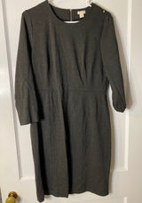J.Crew Women's Gray Sheath Dress Career Work Business Casual Fitted Size 10 Photo 0