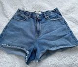 Abercrombie & Fitch Curve Love 90s Relaxed Cut Off Shorts High Rise Size 8 Photo 0