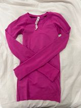 Hot Pink Swiftly Tech Long Sleeve Shirt Photo 0