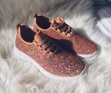 Rose Gold Glitter Sneakers Size 5.5 Photo 0