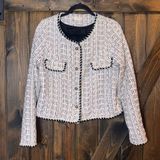 POL CLOTHING Luxe Tweed Sweater Cardigan Blazer Photo 0