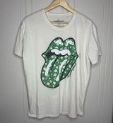 Rolling Stones Graphic Tee - Cream and Green Photo 0