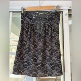 California concepts grey lace flower print sequin embellished tube top Photo 0