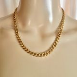 Vintage Curb Chain Necklace Gold Photo 0