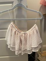 White Flowy Crop Top Photo 0