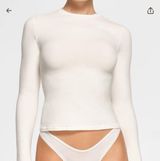 NWT  COTTON JERSEY LONG SLEEVE T-SHIRT Marble XS Photo 0