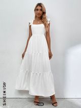 SheIn White Maxi Dress Photo 0