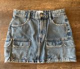 Denim Cargo Skirt Photo 0