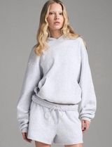 Skims Cotton Fleece Hoodie Light Heather Grey XL Photo 0