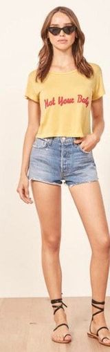 Reformation Hanna Crop Tee Photo 0