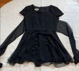 Kenar Black Mini Dress Photo 0