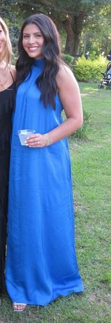 Blue Halter Maxi Dress Photo 0