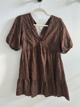 ASOS Brown Eyelet Dress Photo 0