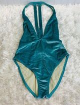NWOT Out From Under Velour 1 Pc Swimsuit Sz Small Seafoam Green Photo 0