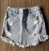 Garage Denim Zipper Skirt Photo 0