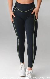 Balance Athletica Vitality Activate Pant Midnight Lime Contrast Leggings Size Large Photo 0
