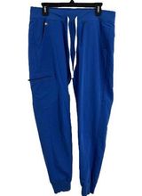 FIGS  Blue Jogger Style Pants Multiple Pockets Drawstring Waistband Womens Medium Photo 0