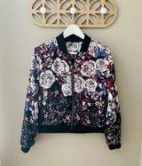 Elodie Floral Print Bomber Jacket Sz Medium Photo 0