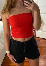 American Eagle Red Tube Top Photo 0