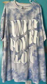 Blue & White Graphic Tee Photo 0