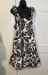 Who What Wear  Black and Crème Sleeveless Dress Size XL NWT Photo 0