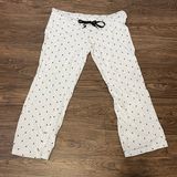 Playboy Intimates Capri Drawstring Pajama Pants White With Black Bunny Logo XL Photo 0