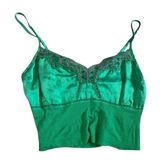 Vintage Y2k Fairycore Guess Jeans Green Laced Crop Top Photo 0
